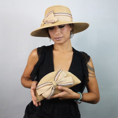 Stylish Unisex Crownless Straw Hat With Wide Brim For Spring And