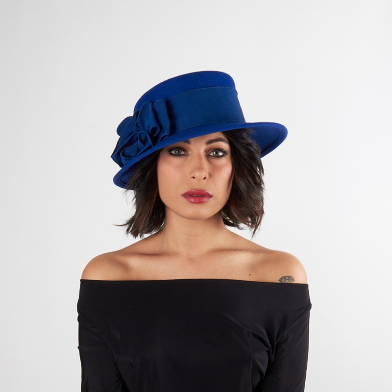 Wool felt woman blue hat | Complit