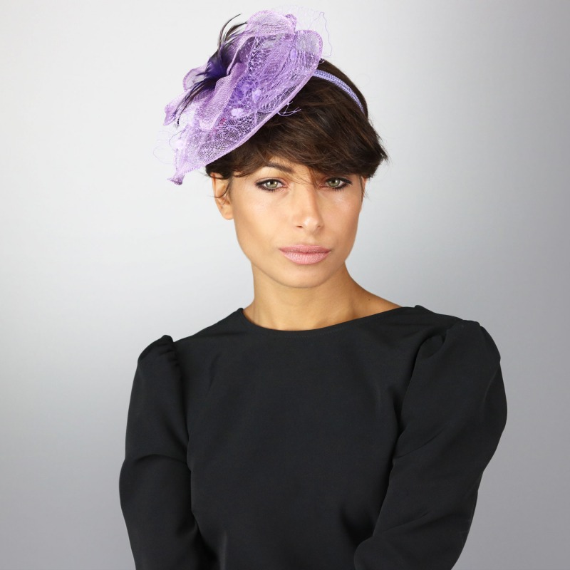 Fascinator lilla