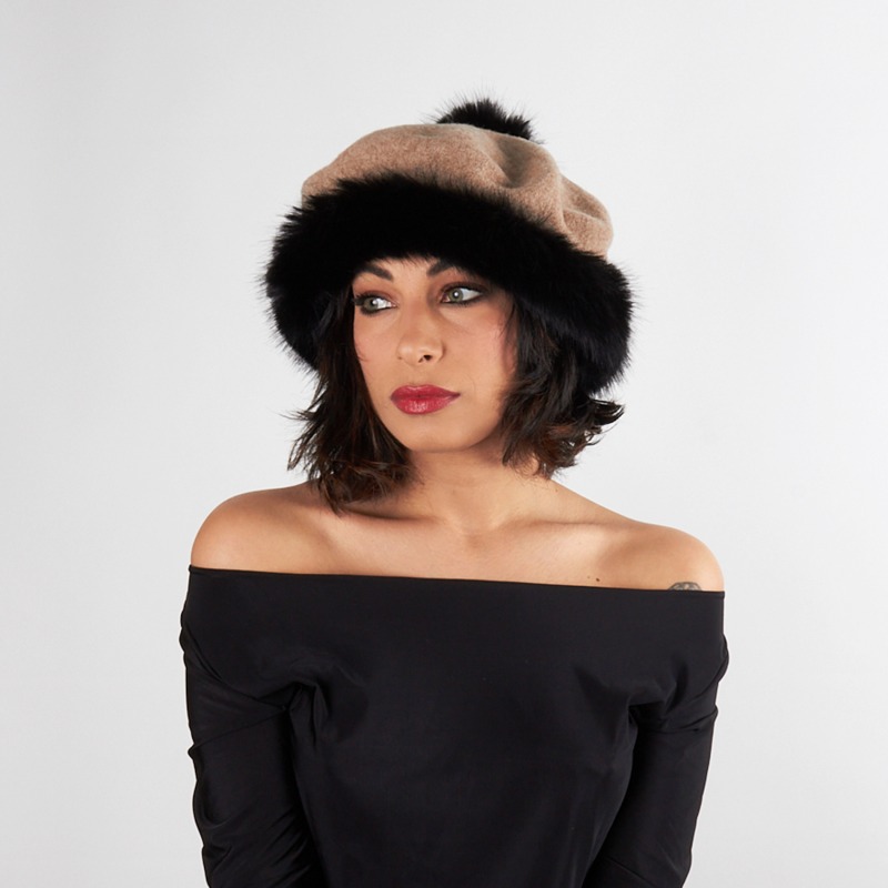 Faux fur woman beret | Complit